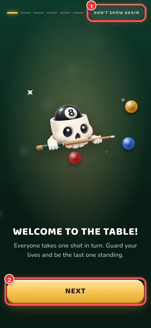 The 6-page tutorial shown on first launch.